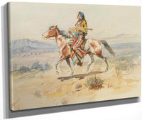 Blackfoot Indian A Crow Scout By Charles Marion Russell Fine Art Print