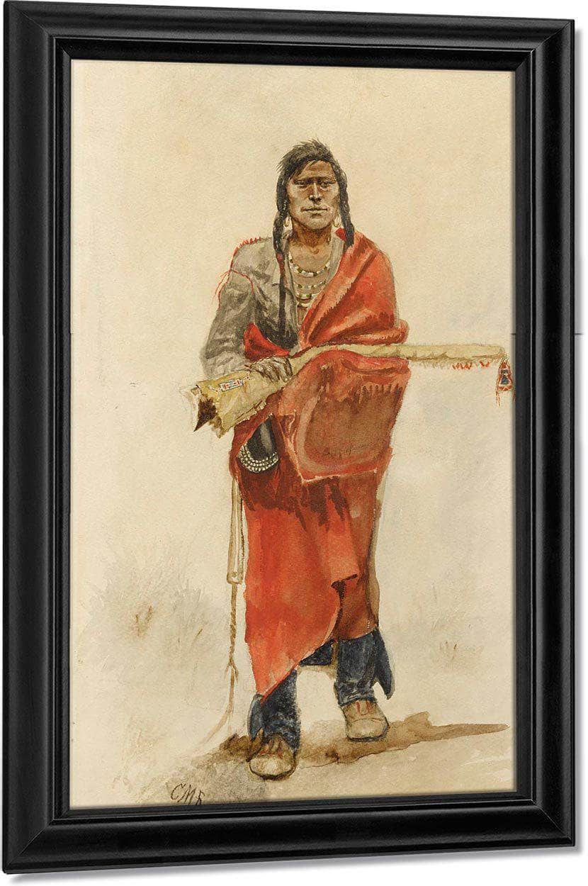 Blackfoot Indian By Charles Marion Russell Fine Art Print