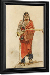 Blackfoot Indian By Charles Marion Russell Fine Art Print