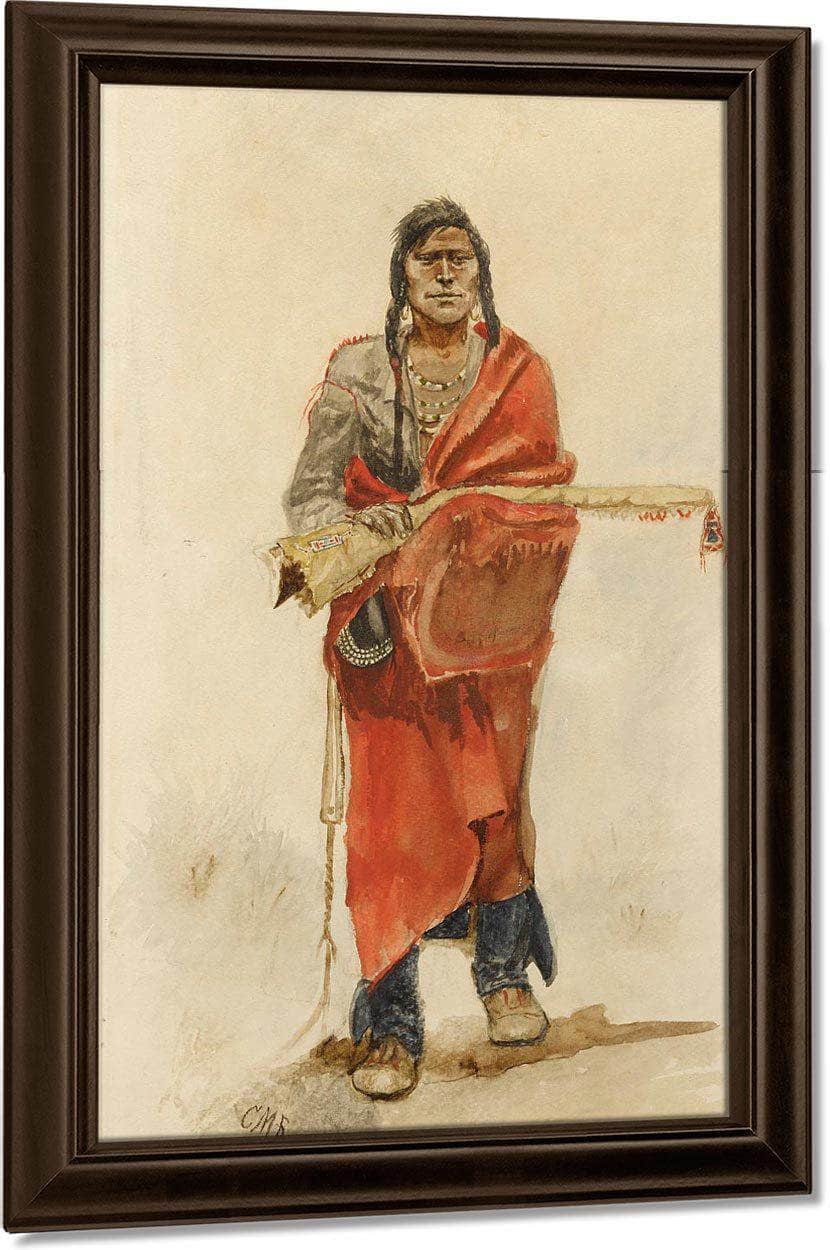 Blackfoot Indian By Charles Marion Russell Fine Art Print