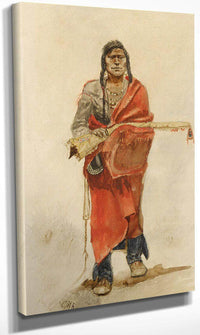 Blackfoot Indian By Charles Marion Russell Fine Art Print