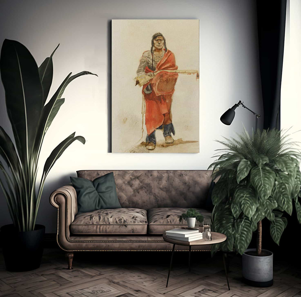 Blackfoot Indian By Charles Marion Russell Fine Art Print