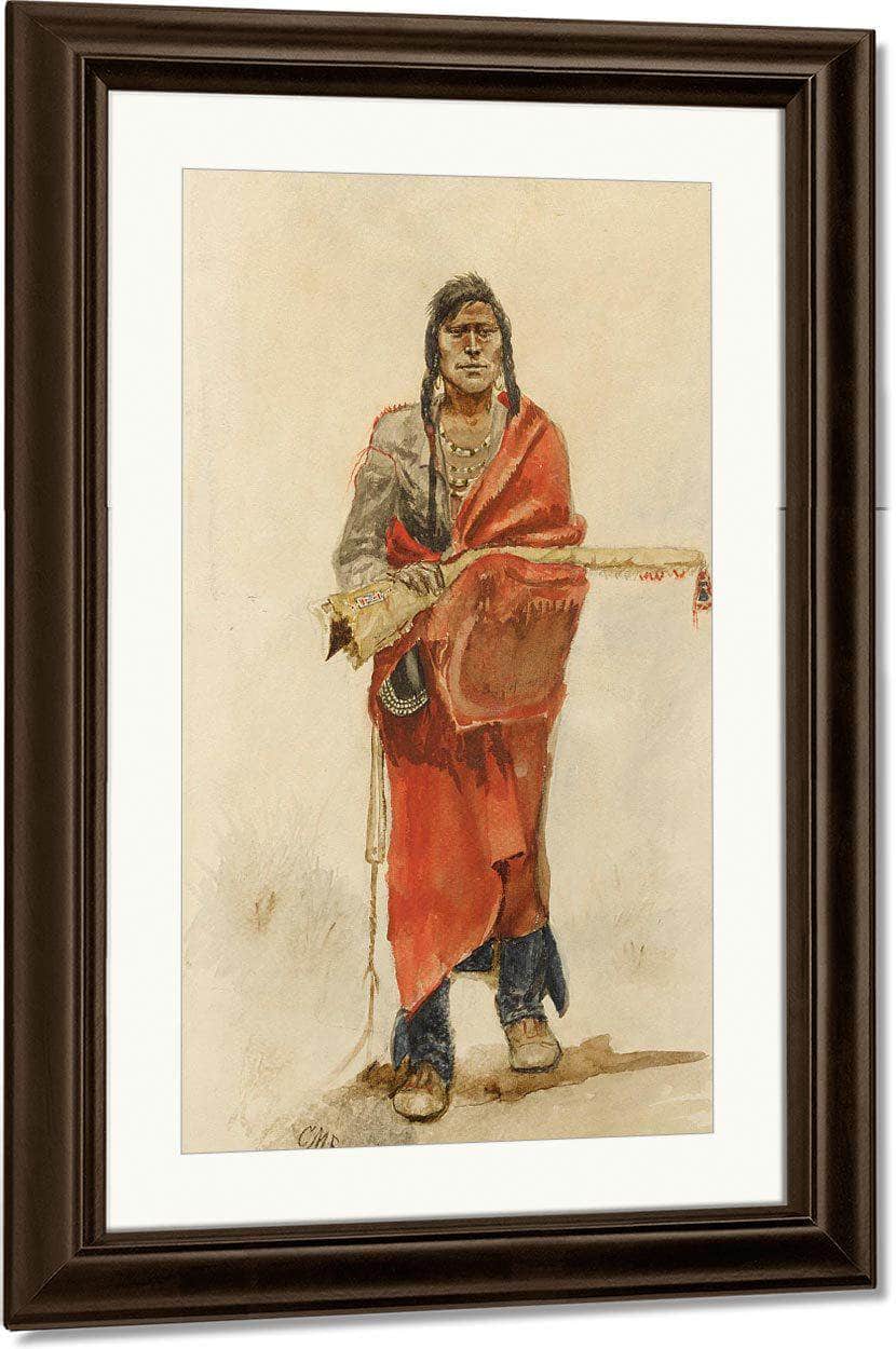 Blackfoot Indian By Charles Marion Russell Fine Art Print