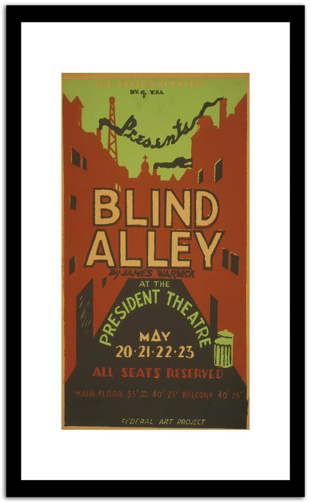 Blind Alley  Vintage Poster Fine Art Print