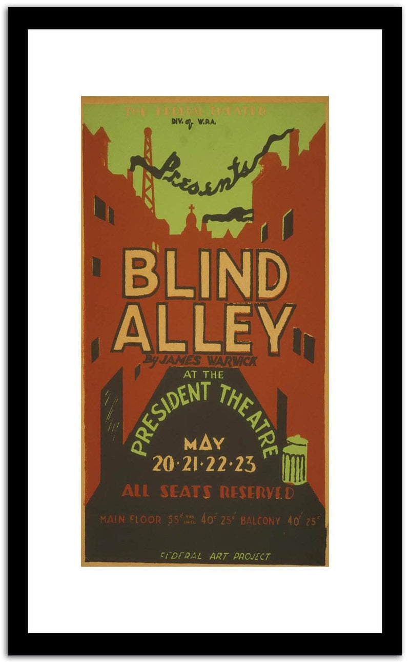 Blind Alley  Vintage Poster Fine Art Print