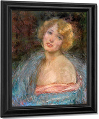 Blonde Girl With Boa By Alice Pike Barney Fine Art Print