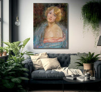 Blonde Girl With Boa By Alice Pike Barney Fine Art Print