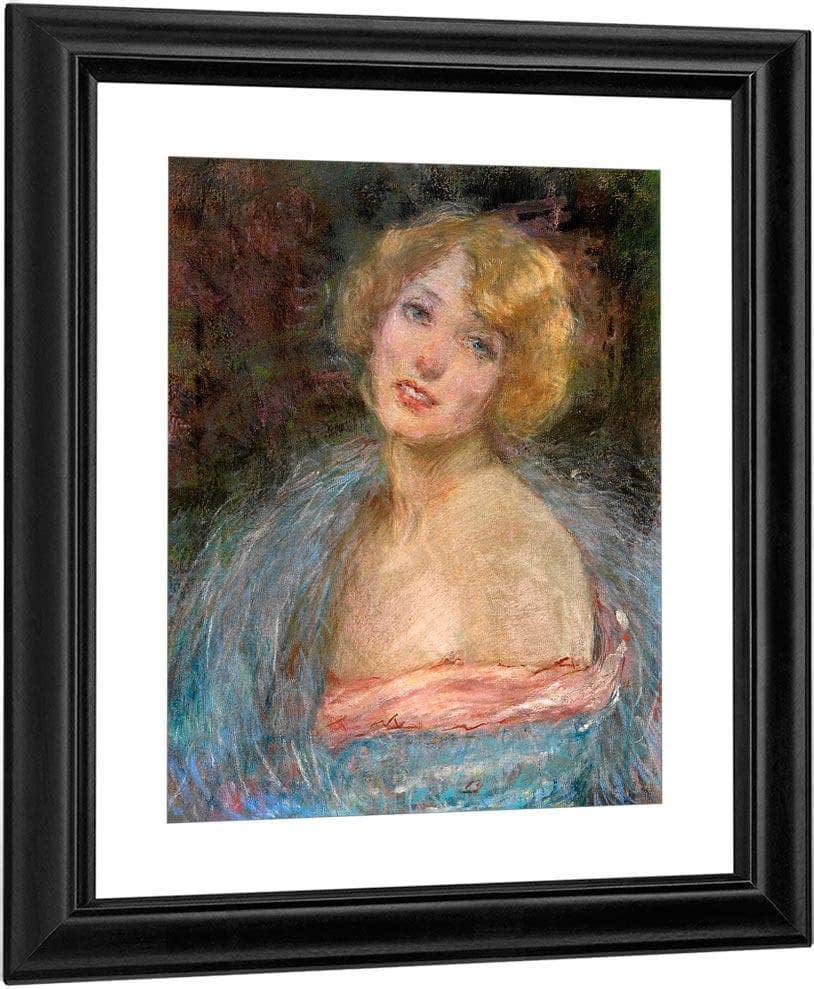 Blonde Girl With Boa By Alice Pike Barney Fine Art Print