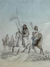 Bloods Come Into Council Blackfoot Country By Gustav Sohon Fine Art Print