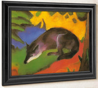 Blue Black Fox By Franz Marc Fine Art Print
