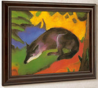 Blue Black Fox By Franz Marc Fine Art Print