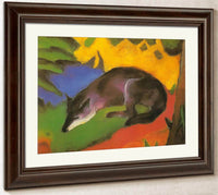 Blue Black Fox By Franz Marc Fine Art Print