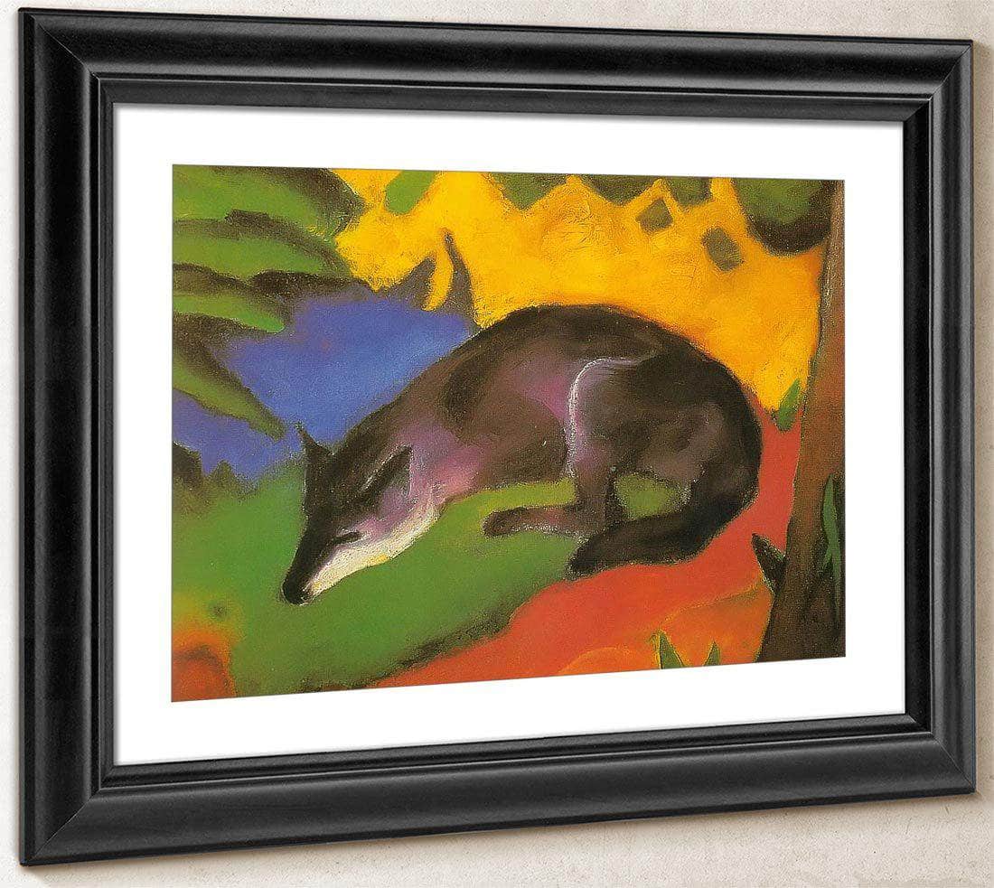 Blue Black Fox By Franz Marc Fine Art Print