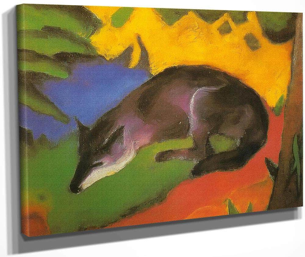 Blue Black Fox By Franz Marc Fine Art Print