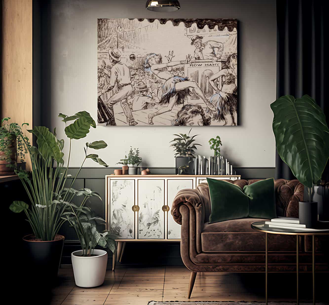 Blue Book Magazine Story Illustration By Monte Crews Fine Art Print