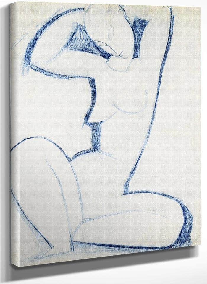 Blue Caryatid Ii By Amedeo Modigliani Fine Art Print