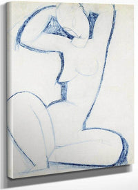 Blue Caryatid Ii By Amedeo Modigliani Fine Art Print