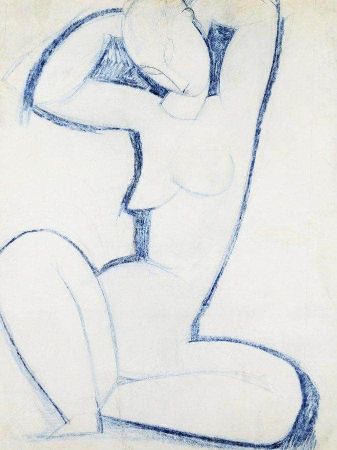 Blue Caryatid Ii By Amedeo Modigliani Fine Art Print