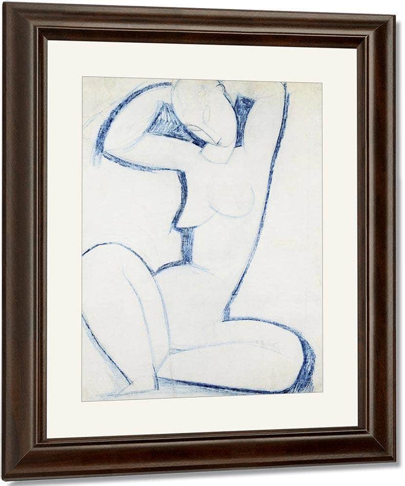 Blue Caryatid Ii By Amedeo Modigliani Fine Art Print