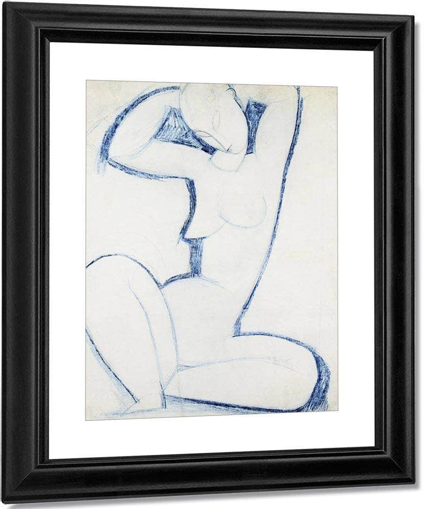 Blue Caryatid Ii By Amedeo Modigliani Fine Art Print