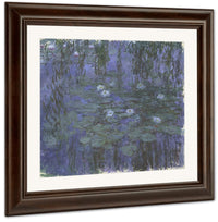 Blue Water Lilies By Claude Monet Fine Art Print