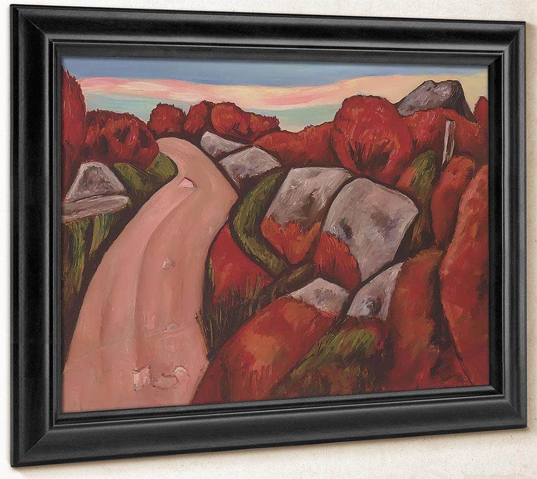 Bluebarry Hightway Dogtown By Marsden Hartley Fine Art Print