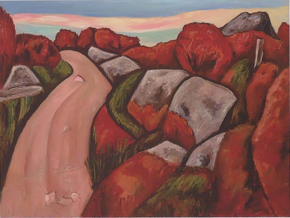 Bluebarry Hightway Dogtown By Marsden Hartley Fine Art Print