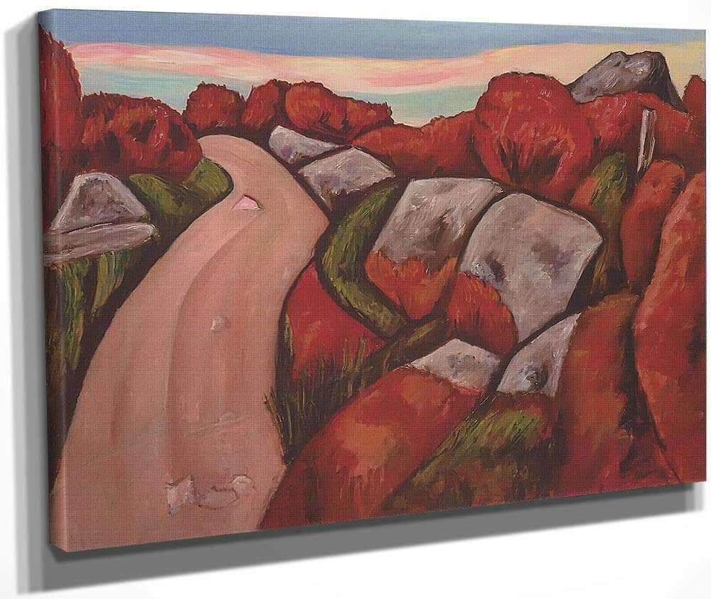 Bluebarry Hightway Dogtown By Marsden Hartley Fine Art Print