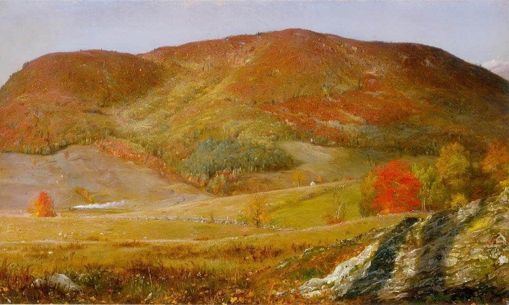 Blueberry Hill Vermont By Frederic Edwin Church Fine Art Print