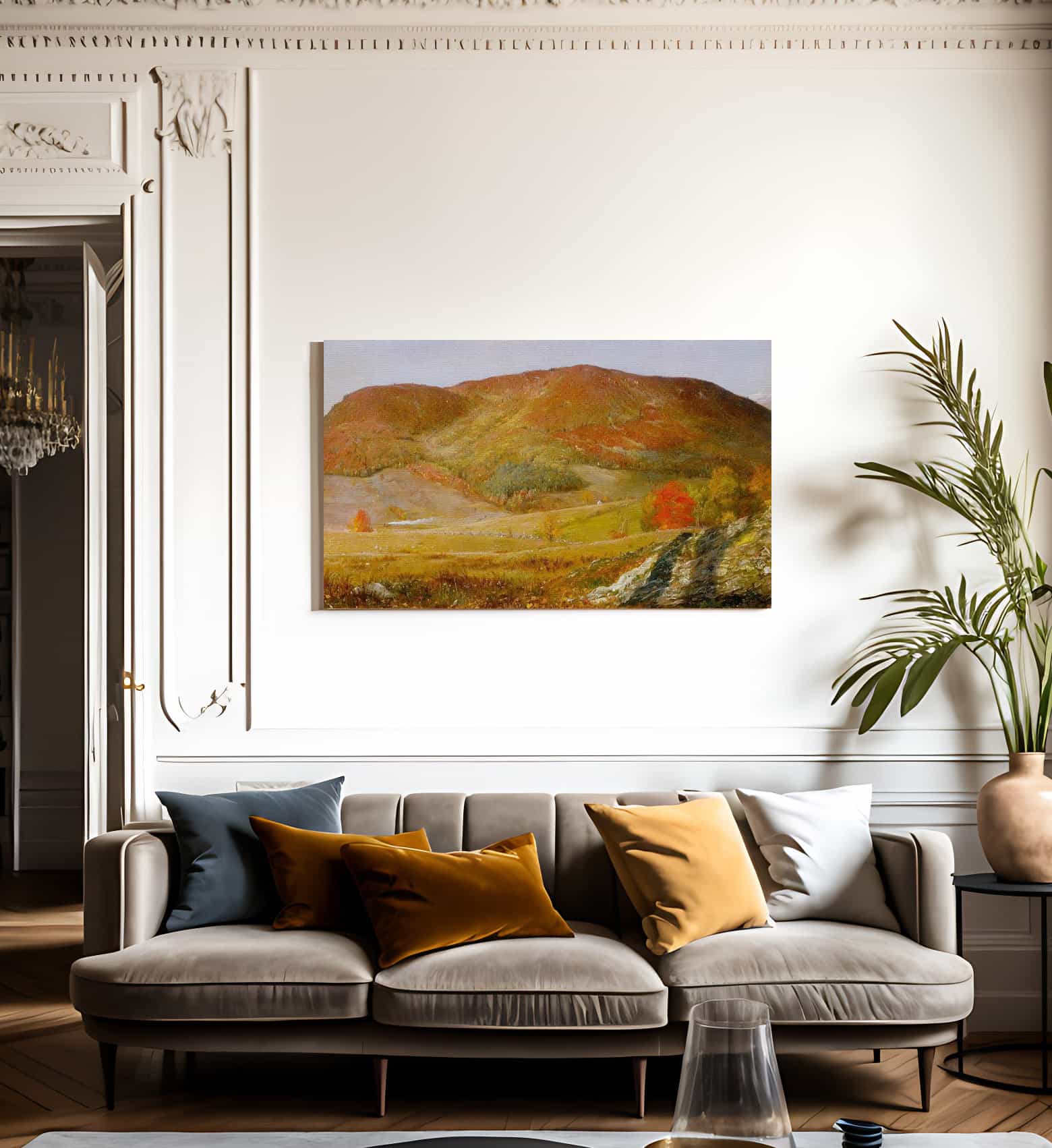 Blueberry Hill Vermont By Frederic Edwin Church Fine Art Print