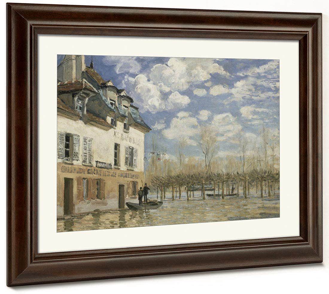 Boat In The Flood At Port Marly 1876 By Alfred Sisley Fine Art Print