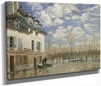 Boat In The Flood At Port Marly 1876 By Alfred Sisley Fine Art Print
