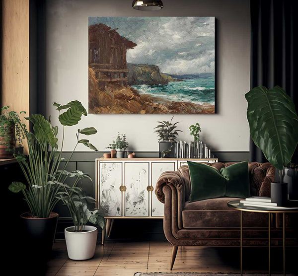 Boathouse At Canyon Cove By Joseph Kleitsch Fine Art Print