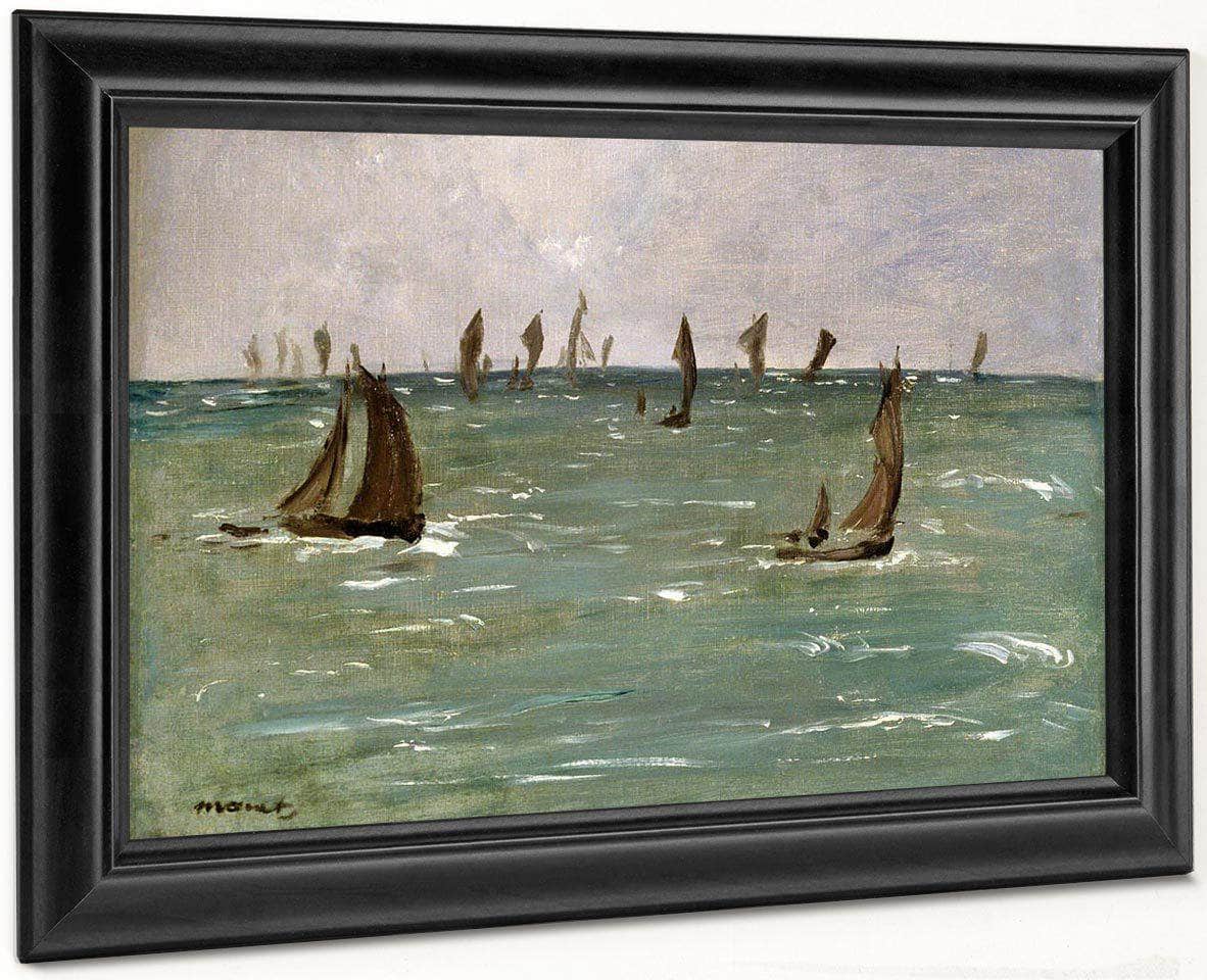 Boats At Berck Sur Mer By Manet Edouard Fine Art Print