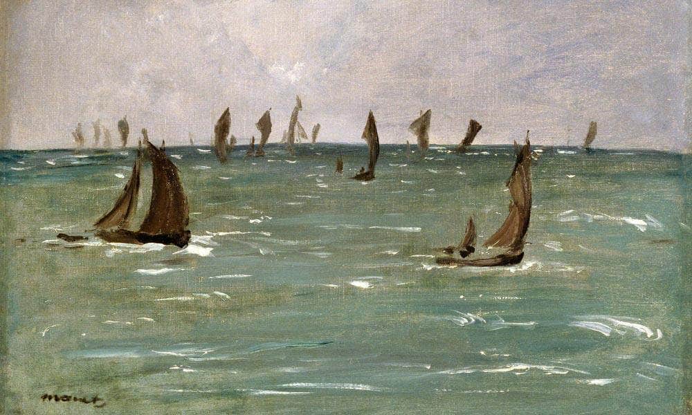Boats At Berck Sur Mer By Manet Edouard Fine Art Print