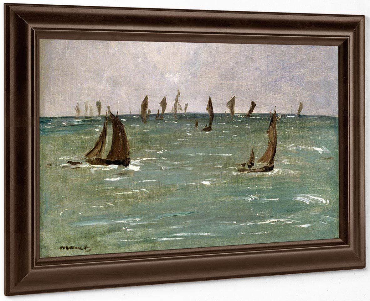 Boats At Berck Sur Mer By Manet Edouard Fine Art Print