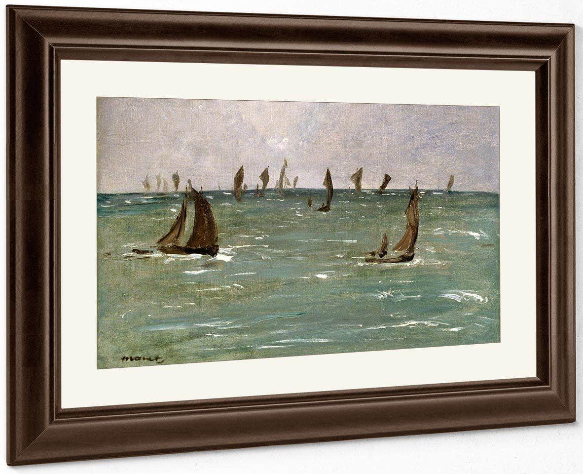 Boats At Berck Sur Mer By Manet Edouard Fine Art Print