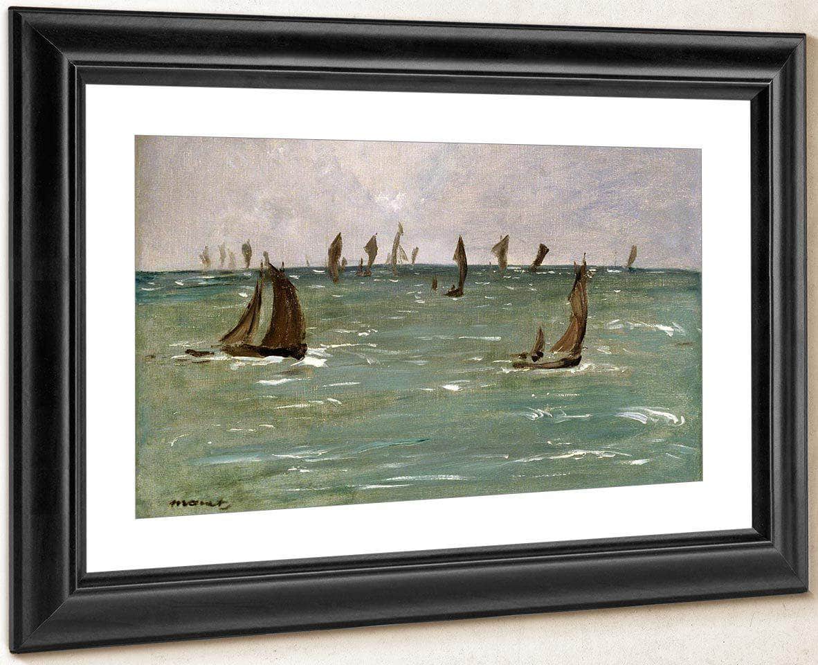 Boats At Berck Sur Mer By Manet Edouard Fine Art Print