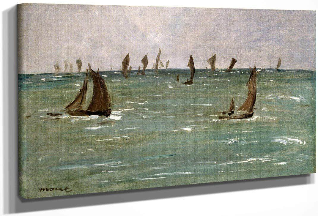 Boats At Berck Sur Mer By Manet Edouard Fine Art Print