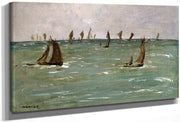 Boats At Berck Sur Mer By Manet Edouard Fine Art Print