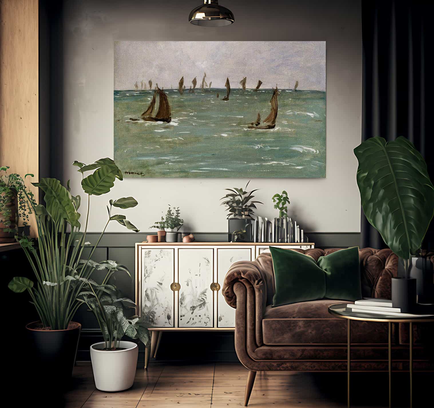 Boats At Berck Sur Mer By Manet Edouard Fine Art Print