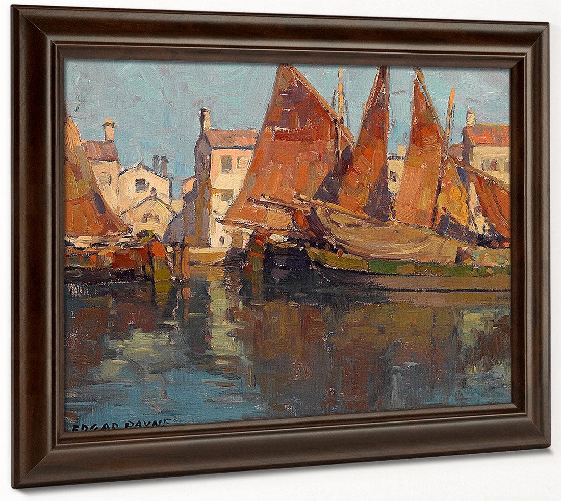 Boats At Chioggia By Edgar Payne Fine Art Print