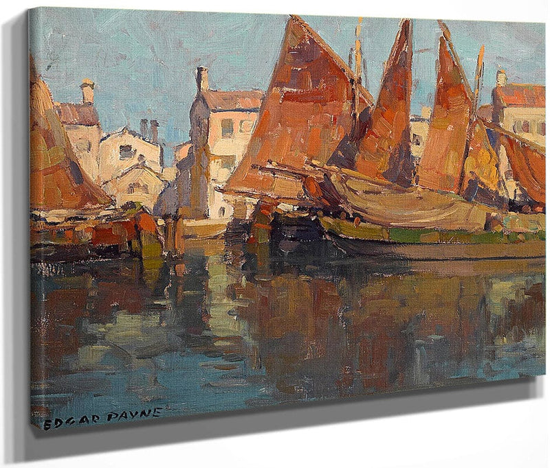 Boats At Chioggia By Edgar Payne Fine Art Print
