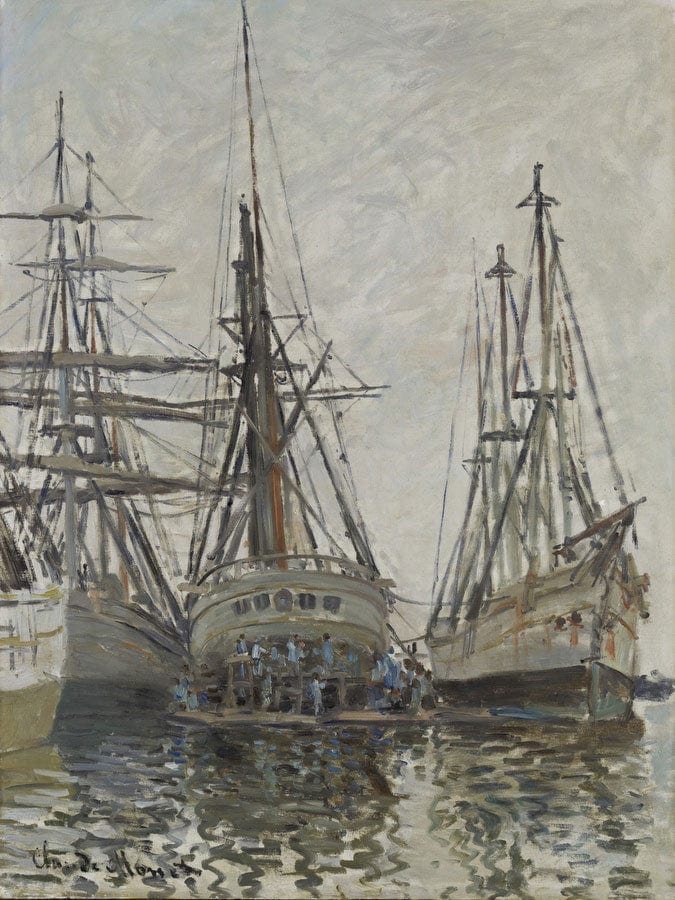 Boats In A Harbour By Claude Monet Fine Art Print