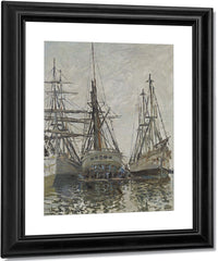 Boats In A Harbour By Claude Monet Fine Art Print
