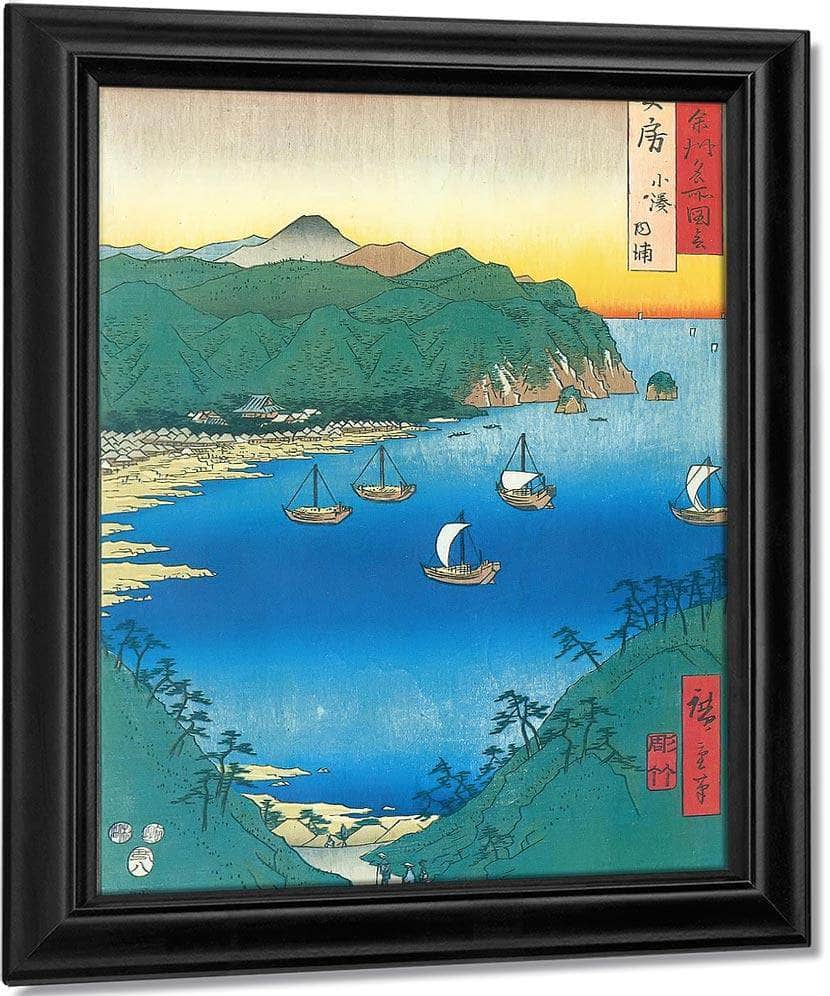 Boats In An Inlet By Hiroshige Fine Art Print