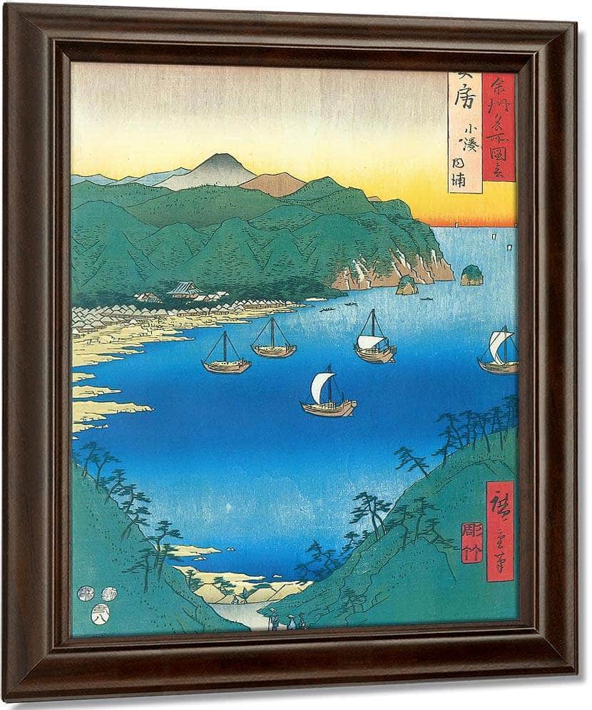 Boats In An Inlet By Hiroshige Fine Art Print