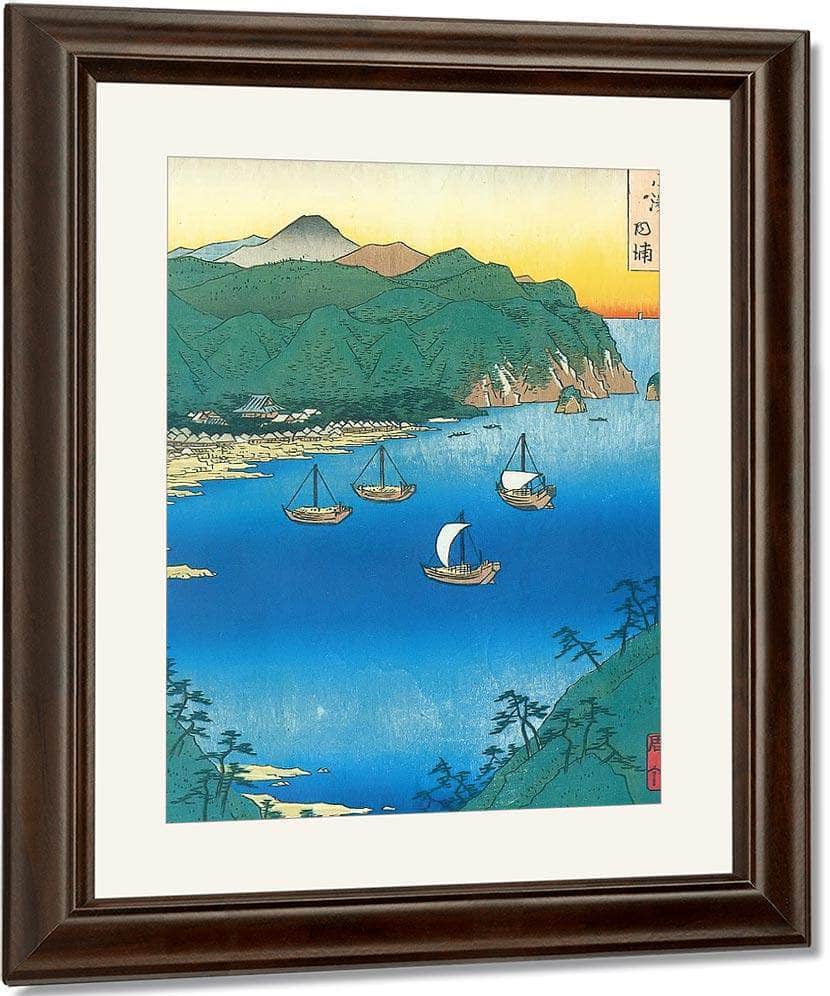 Boats In An Inlet By Hiroshige Fine Art Print