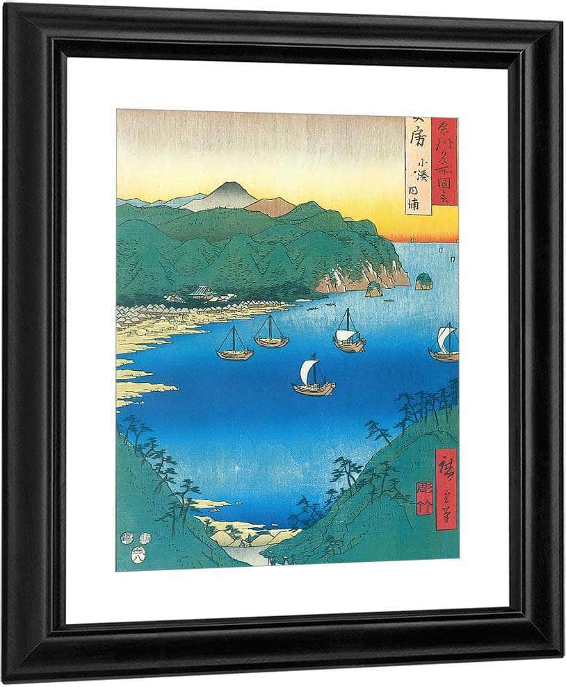 Boats In An Inlet By Hiroshige Fine Art Print