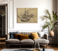 Boats On The Beach At Saintes Maries De La Mer By Vincent Van Gogh Fine Art Print